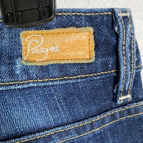 Paige Premium Denim Women’s Jimmy Jimmy Jeans‎ Size 25 Distressed Pants Blue - Picture 11 of 16